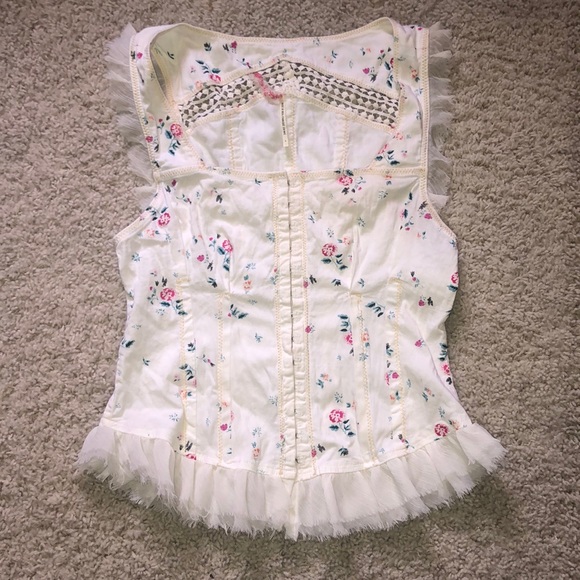 Free People Poplin in the Wind Floral Corset - Picture 4 of 9